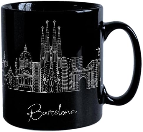 Miniatura 273 de Taza de cerámica Madrid Spain Skyline, taza blanca de recuerdo de Europa de 11 onzas, taza de café personalizada, regalo para cumpleaños, taza