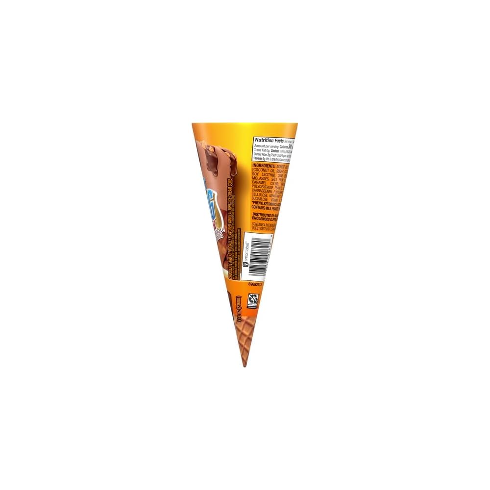 Delicious Good Humor King Ice Cream Cone, Vanilla & Chocolate, 8 oz