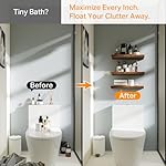 BAYKA Floating Shelves Bathroom for Wall – Shelf Over Toilet Farmhouse Rustic Wood for Bedroom, Kitchen, or Living Room Decor Organization Display Shelving – Rustic Brown, Set of 3 - Image 5