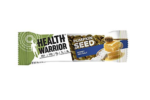 Health Warrior Pumpkin Seed Protein Bars, Honey Sea Salt, 8g Plant Protein, Gluten