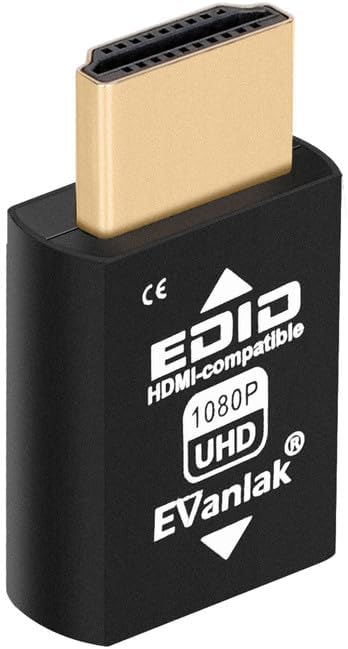 Mini HDMI EDID Emulator Passthrough - 1920x1080@59Hz | Compact Design | Supports HDMI Switches, Extenders, AV Receivers, Video Splitters-1Pc