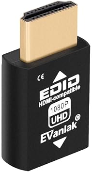 Mini HDMI EDID Emulator Passthrough - 1920x1080@59Hz | Compact Design | Supports HDMI Switches, Extenders, AV Receivers, Video Splitters-1Pc