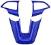 ZHAOHAOSC 3 pièces/Ensemble ABS Voiture Volant décoration Garniture Autocollants Accessoires   , pour Ford Kuga 2017 2018 Focus 3 4 2016-2018-bleu