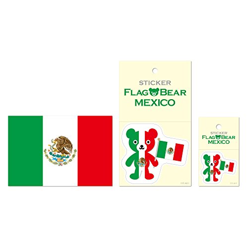 ムーングラフィックス ステッカー ポストカード 国旗 メキシコ SET55