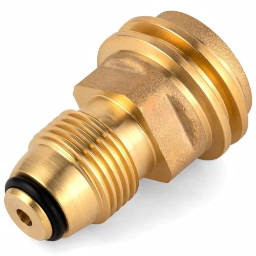 BEEDEFUL POL to QCC1 Propane Tank Adapter - Heavy-Duty Solid Brass Propane Converter for LP Tanks Universal Fit for BBQ Grills Camping Stoves Heaters & RVs Leak-Proof & Corrosion-Resistant