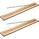 5 Stücke Bambus Holz Räucherstäbchen Halter Weihrauch Brenner Asche Fänger, 9,06 Zoll Lang (Holz Farbe)