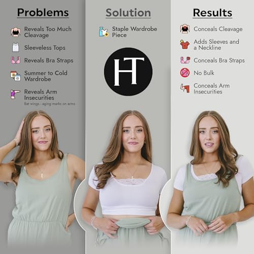 Image of Women Tank Top Cami Layering HALFTEE Tank Sleeve Tee | Demi Crop Undershirt for Women & Teens XS-6X