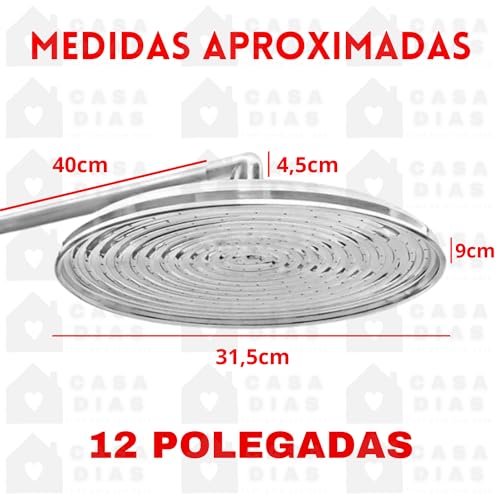 Ducha Cascata Chuveiro Piscina Chuveirão Alumínio 12 Pol