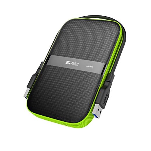 Silicon Power 2 TB extern bärbar hårddisk robust rustning A60 stötsäker vattentålig 2,5-tums USB 3.0, militärkvalitet MIL-STD-810G och IPX4, för PC/Mac/Xbox One/Xbox 360/PS4/PS4 Pro/PS4 svart