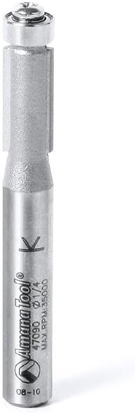 Amana Tool - 47090 Carbide Tipped Flush Trim 1/4 Dia x 1/2 x 1/4" Shank