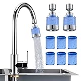 2 Pack Sink Water Filter Faucet, 360 ° Rotating Kitchen Fauc...