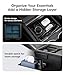 Wigoo Tesla New Model Y Juniper & Model 3 Center Console Organizer [Double Layer Space, Slide Smoothly] Model 3 (2024~2025)/New Model Y Juniper Accessories, 4PCS Black