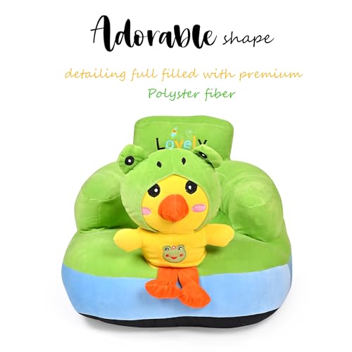 Image of Besties Cotton Toddlers Training Seat Baby Safety Sofa Dining Chair /Learn To Sit Stool, 3-12 Months (Chick Baby Chair) - 1, Multicolor, 1 Seater