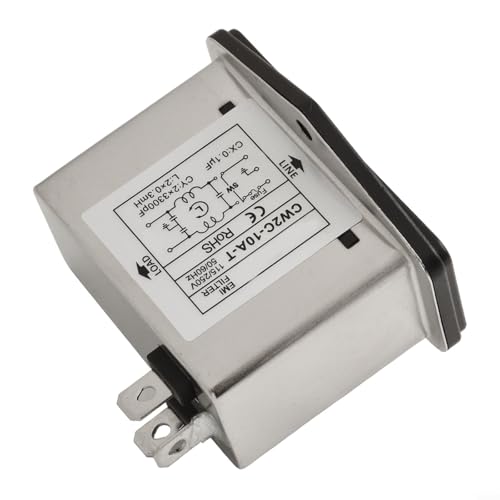 Iec Steckdosentyp Netzfilter Cw2bt Cw2ct Serie mit Licht-Sicherheitsschalter, kompakte Metallabdeckung, Rauschunterdrückung für Kommunikation (CW2C10AT)