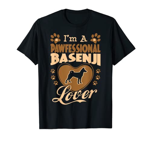 Pawfessional Basenji - Regalo de San Valentín para amantes de los perros Camiseta