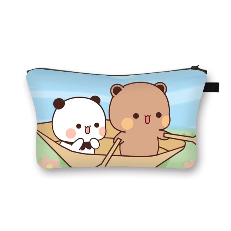 Yiakikio Cosmetic Bag Makeup bags for women,Small makeup pouch Travel bags for toiletries waterproof Bubu Dudu bears Pattern (3)