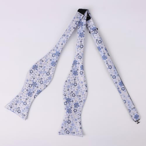 Image of Alizeal Mens 2pcs Floral Self-tied Bow Tie Pocket Square Set
