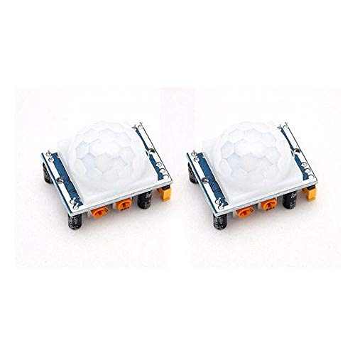 DEVMO 2PCS Pyroelectric Infrared IR PIR Human Motion Sensor Detector Module HC-SR501 Compatible