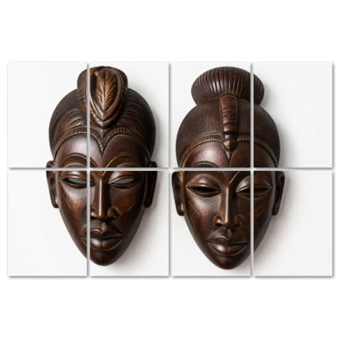 8 Pack Paneles Acústicos Artísticos de Madera Africana Absorbentes de Sonido Paneles Decorativos Autoadhesivos para Estudios de Grabación en Casa 48"x32" miniatura 1