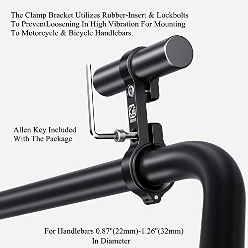 Brcovan Aluminum Alloy Handlebar Extensions For Bicycle & Motorcycle, Bike Handlebar Extender With Single Mounting Clamp Bracket, Fit For Handlebars 0.87'' To 1.26'' In Diameter #TOP4