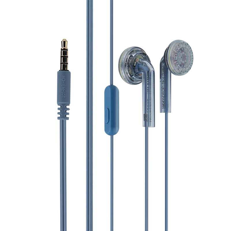 Image of Moondrop Nice Buds Flat-Headed Earbuds with 3.5mm Stereo Plug (Blue with mic)