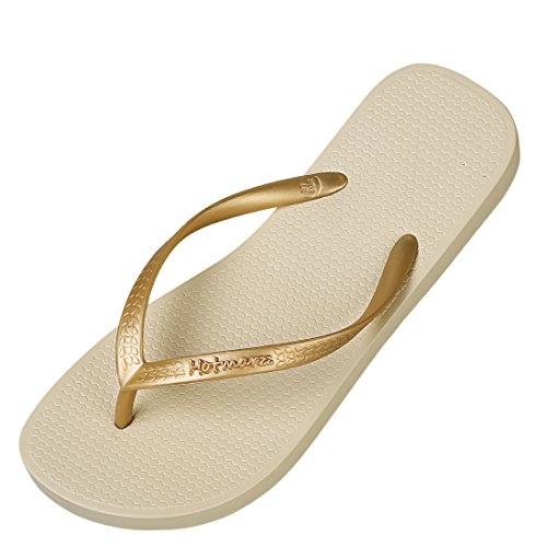 Hotmarzz Women's Slim Flip Flops Fashion Beach Slippers Flat Sandals