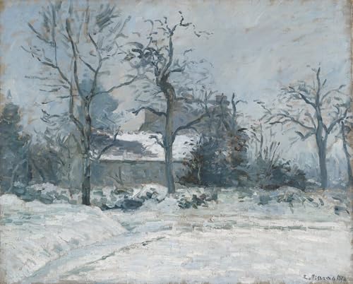 Affiche Toile Effet Neige Pissarro 60x90cm pour une décoration murale élégante