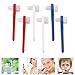 Beavorty 6pcs Adult Small Double-Sided Toothbrush for Cleaning Ergonomic Design for Easy Oral Care Includes for Home Use