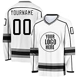 Generisch Personalisierte Eishockey-Trikots, geeignet für Männer, Frauen und Jugendliche, mit Logo, Team- und individuellem Namen/Nummer (A23)