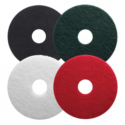 Leman - Lot de 5 disques PAD pour nettoyage des sols - noir pour décapage - D. 432 mm - 5243001 - Leman
