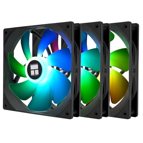 Thermalright Ventilador de CPU TL-C14C-S X3, con alta velocidad de 1500 RPM, ventilador PWM silencioso de 140 mm, ventilador de refrigeración para caja de computadora (3 cantidades)