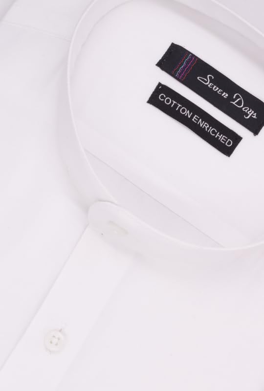Image of 7-DAYS Men's Premium Formal Shirt - Cotton Rich, Regular Fit, Full Sleeve, Wrinkle-Resistant, with Pocket, Durable & Easy Care - Perfect for Office Wear & Under Suits
