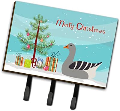 Caroline's Treasures BB9260TH68 Pilgrim Goose Christmas Leash or Key Holder, Teal, Wall Hooks, Key Hooks Holder, Coat Rack Wall Mount, Coat Hooks, Hooks for Hanging Keys, Towels, Aprons, Leashes image 5