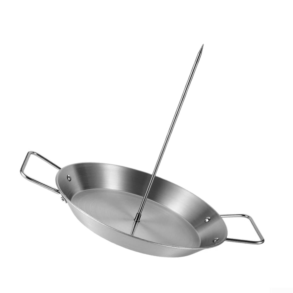 Sartén vertical de acero inoxidable para Shawarma,Para Gyros y Tacos Al Pastor,Estante desmontable para pollo BBQ para cocinar en casa,Plata