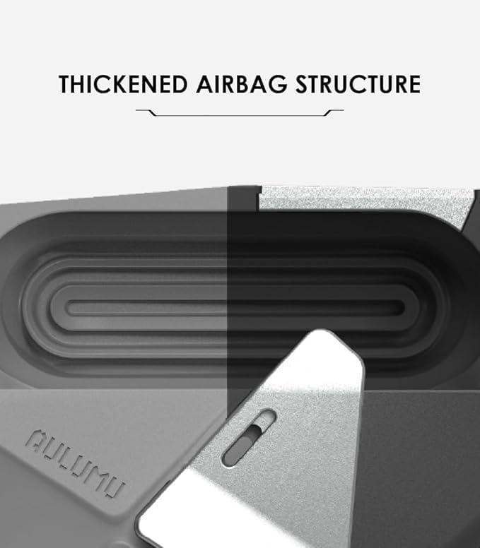 Miniatura 3 de Aulumu Funda geométrica A09 AirPods Pro 2 21 generación con bloqueo  Funda protectora con hebilla de nailon  Armadura de aleación  Compatible con