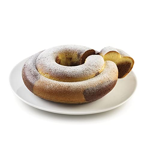 Silikomart Abbraccio (Hug) Silicone Mold, Flexible Cake Pan With 3D Technology Creates Heart-Shaped Slices, Easily Unmolds, Oven, Microwave, Freezer And Dishwasher Safe, 57-Fluid Ounces, Made In Italy #TOP3