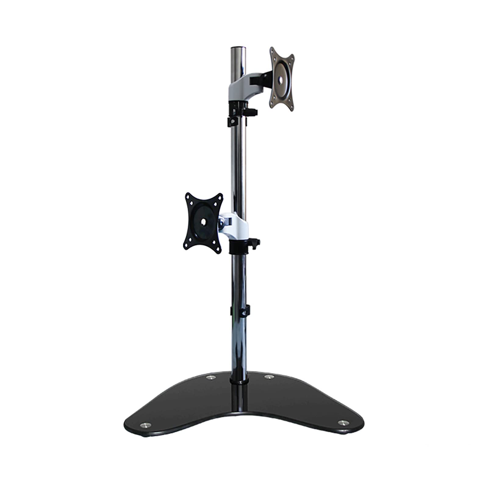 Supporto per TV, altezza regolabile, base telescopica girevole, adatto per TV da 15 a 27 pollici, staffa VESA max 100 x 100 mm