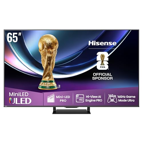 Hisense 65-Inch U7Q PRO Series Mini-LED ULED 4K UHD Smart TV - QLED, Native 165Hz, 1000-Nit, Dolby Vision IQ, Full Array Local Dimming, Game Mode Pro, Alexa Compatibility (65U7Q PRO)