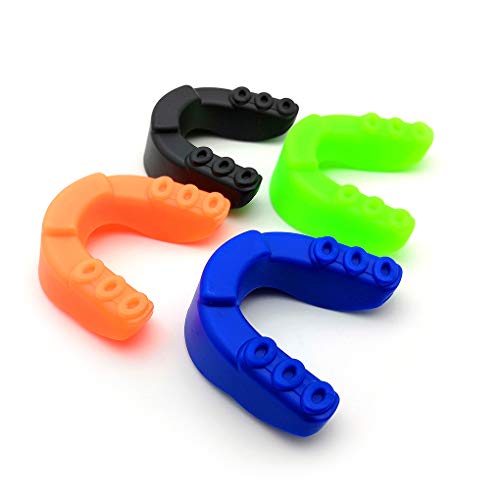 Zooshine Set of 4 Youth Sports Mouth Guard for Kids(Age 7-14),Mouth Guards for Taekwondo Boxing Football Hockey Karate Rugby,Mouth Guard with Case