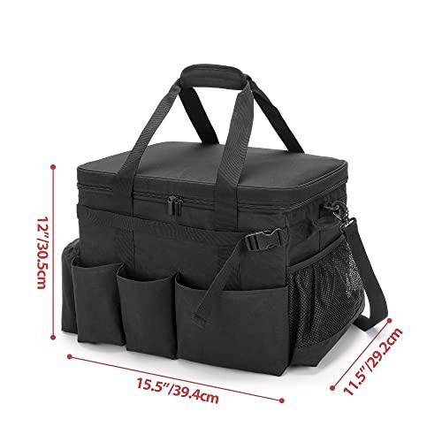 Bolso organizador grande para parrilla con tapa y porta papel miniatura 6