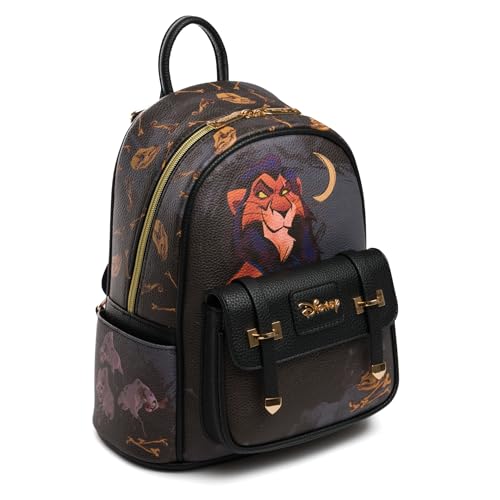 Image of Wondapop Disney The Lion King Scar 11 inch Vegan Leather Fashion Mini Backpack