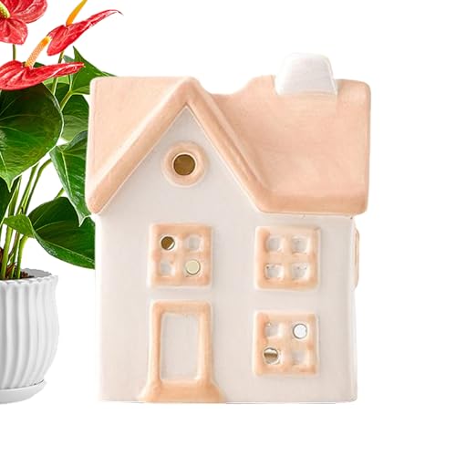 Djowyh Porta Per Tealight - PortaTealight Casa Scolpita | Centrotavola Decorativo in Ceramica con Ornamento | Per Ingresso Ricezione Yoga Bagno Meditazione