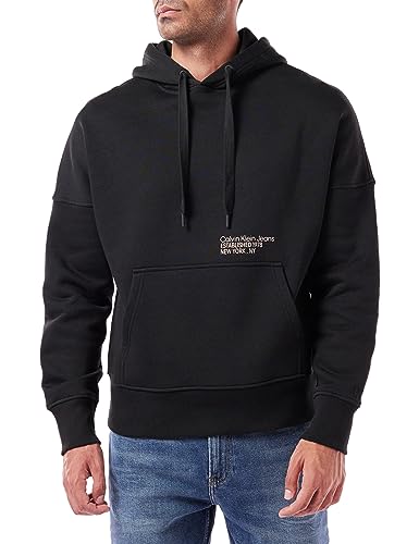 Sweat CK Jeans Layered Address HWK Calvin Klein noir XXL pour homme