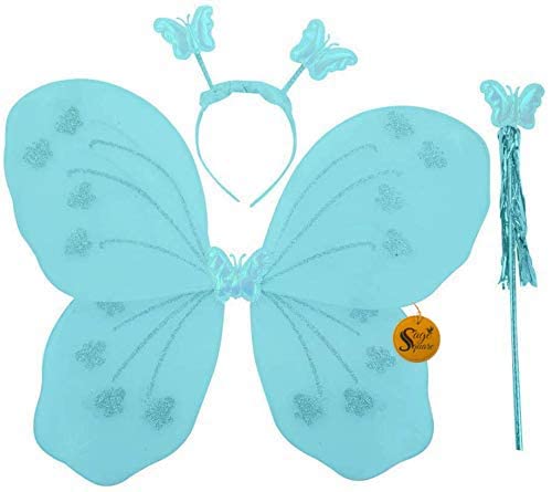 Sage Square Fairy Butterfly Wings Costume for Baby Girl (Blue) (B0814SF3KN) Amazon Price History, Amazon Price Tracker