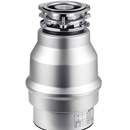 XUNMAIFXI Durable Kitchen Waste Disposal Unit Slimline Waste,Food Waste Disposer,Built-in Air Switch,Connectable Dishwasher Home, SILVER