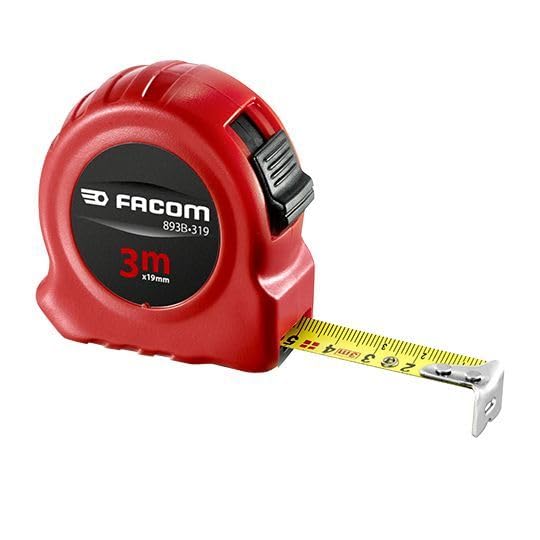 FACOM Meetlint 3m X 19mm | Antislip Grip | Antireflecterend | Met Haak | Professionele Kwaliteit
