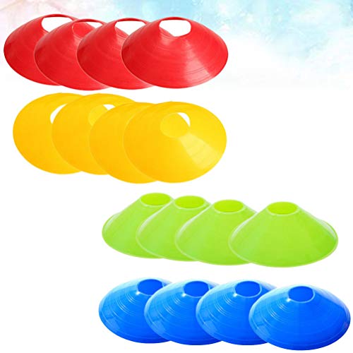 40 peças de cones de disco de futebol Besportble para treinamento de agilidade, futebol, crianças, m
