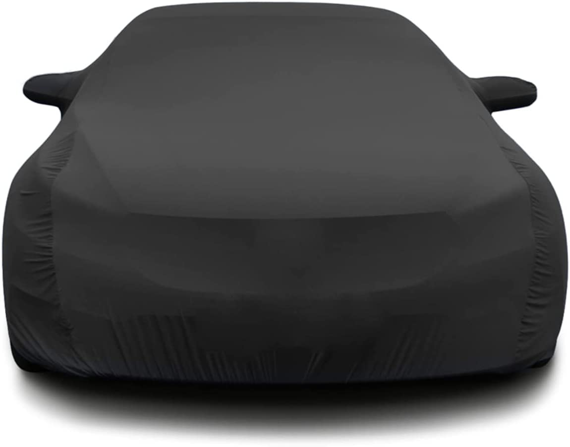 Yiken C-Black Custom Velvet Stretch Fabric Car Cover For Audi A8 Sedan D5 2017-Pr, Elastic Breathable Dustproof Full Super Soft Protection Special Car Cover
