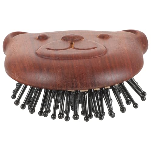 HOLIDYOYO Bear Massage Comb Hair Comb for Scalp Massage Shampoo Scrubber Scalp Brush Wooden Hair Oil