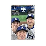 山本由伸 大谷翔平 佐々木朗希 ポスター (1) オフィス ベッドルーム キャンバス ウォールアート 印刷 アートパネル12x18inch(30x45cm)